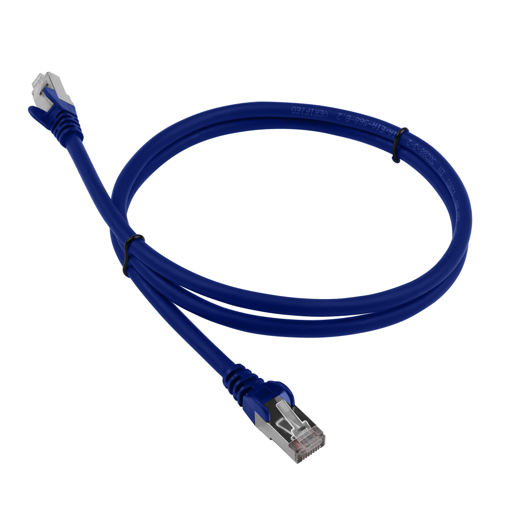 Патч-корд FTP кат.6, 10м, RJ45-RJ45, синий, LSZH, Lanmaster (LAN-PC45/S6-10-BL)