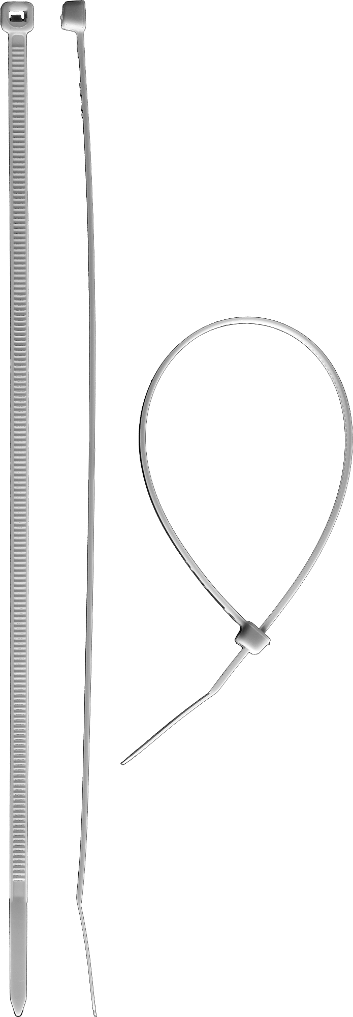 Стяжка ЗУБР КС-Б1, 2.5 мм x 200 мм, 100 шт., белый (309010-25-200)