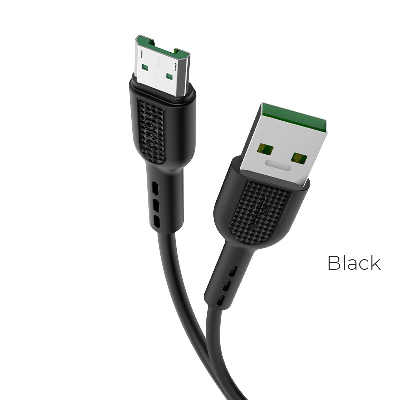 Кабель USB-Micro USB, 4A быстрая зарядка, 1м, черный HOCO (6931474709141)