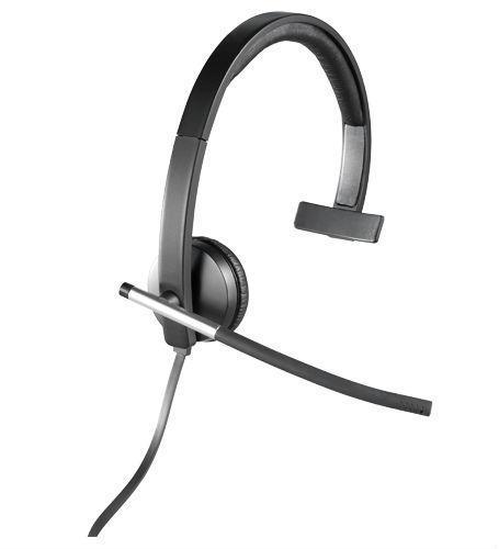 Проводная гарнитура Logitech USB Headset Mono H650e, USB, серый (981-000514)