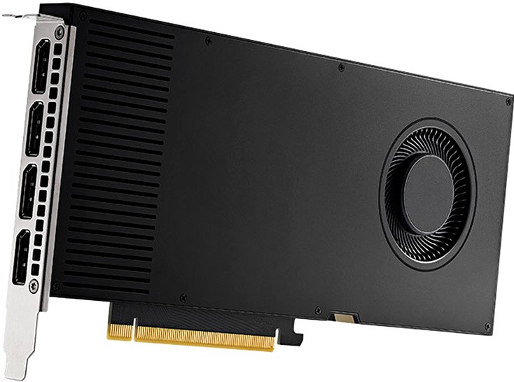 Профграфика  E2E4 Видеокарта PNY NVIDIA RTX A4000, 16Gb DDR6, 256 бит, PCI-E, 4DP, Bulk (VCNRTXA4000-SB)