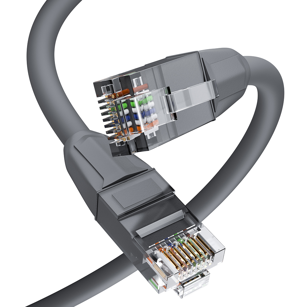 Патч-корд UTP кат.6, 3м, RJ45-RJ45, серый, LSZH, Greenconnect (GCR-52751)