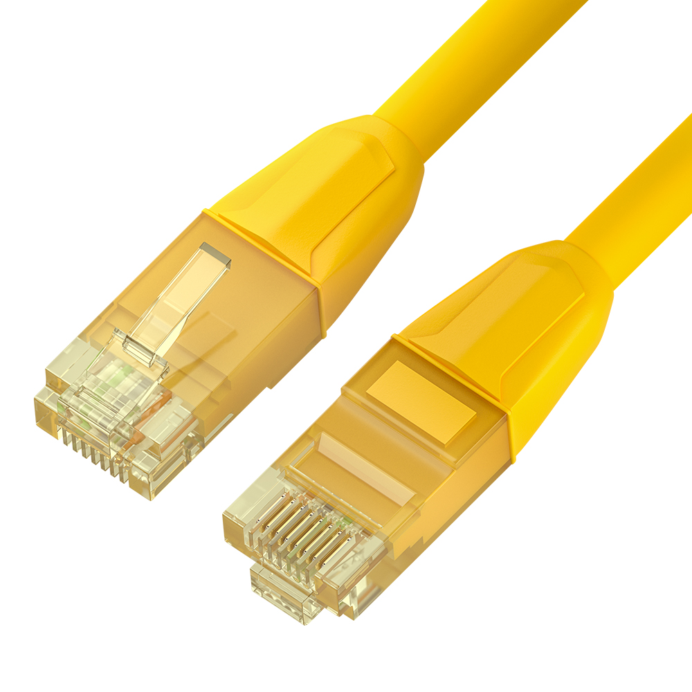 Патч-корд UTP кат.6, 1.5м, RJ45-RJ45, желтый, LSZH, Greenconnect (GCR-52788)