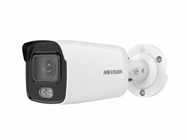 IP-камера HikVision ColorVu DS-2CD2027G2-LU 4мм, корпусная, 2Мпикс, CMOS, до 1920x1080, до 25кадров/с, ИК подсветка 40м, POE, -40 °C/+60 °C, белый (DS-2CD2027G2-LU(C)(4MM))