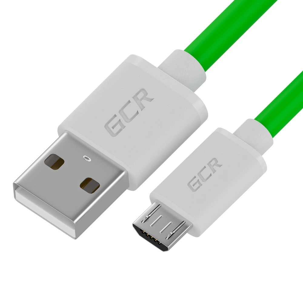 Кабель Micro USB-USB быстрая зарядка, 1.5м, зеленый Greenconnect (GCR-52459)