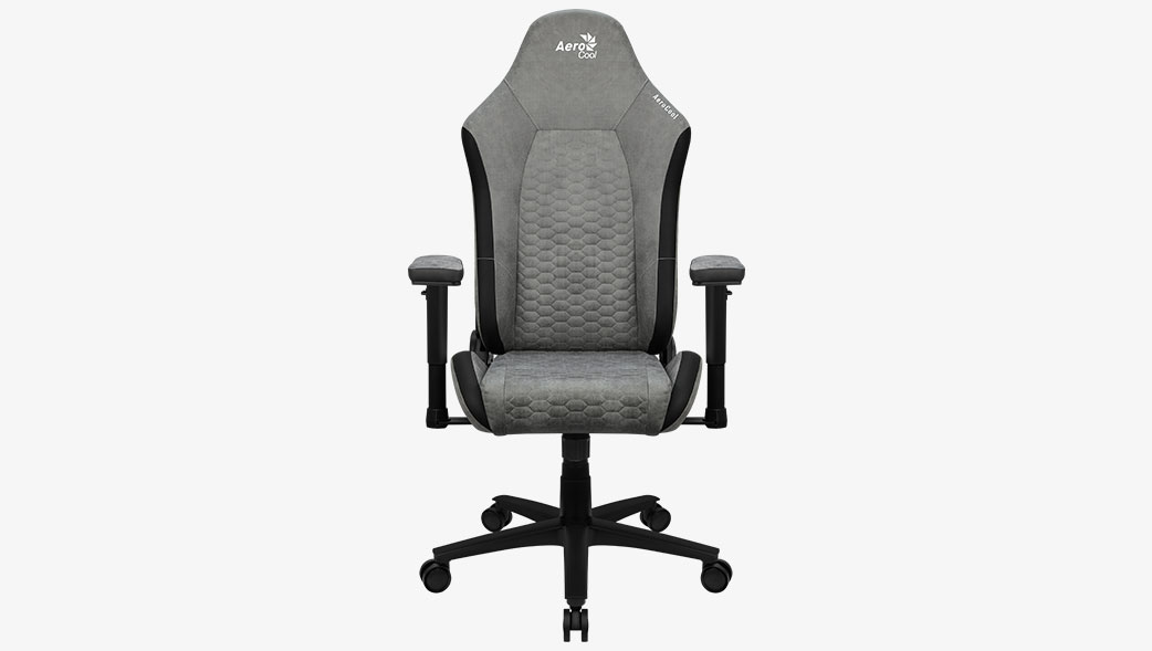 Кресло игровое AeroCool Crown AeroSuede, серый (4711099471232)