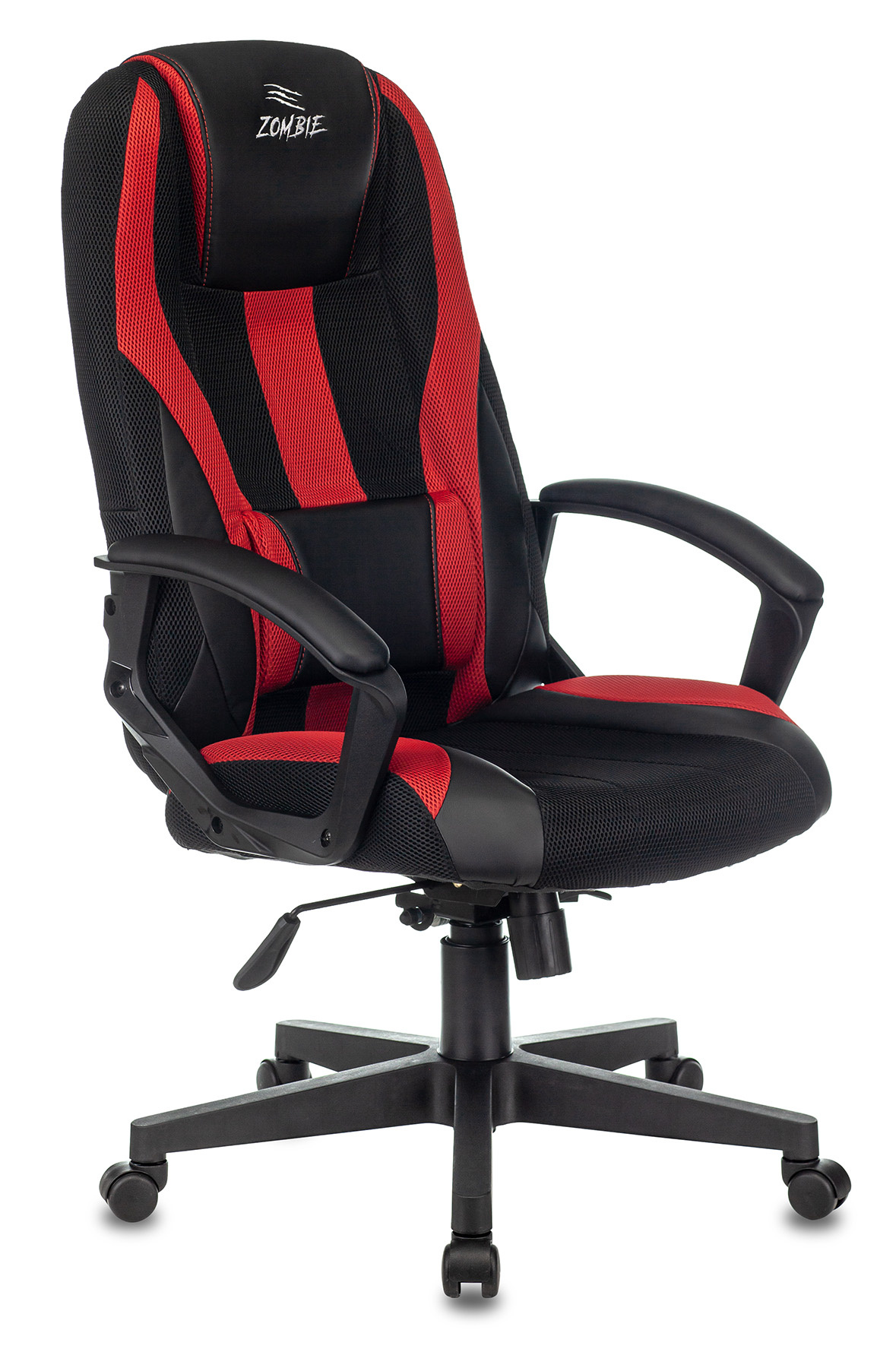 Игровые кресла  E2E4 Кресло игровое Бюрократ ZOMBIE 9, черный/красный (ZOMBIE 9 RED)