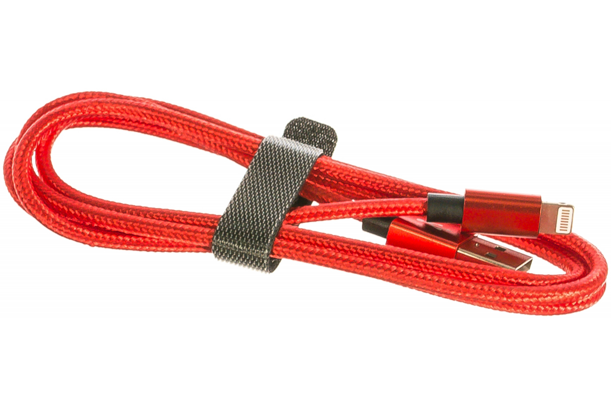 Кабель Lightning 8-pin-USB, 1м, красный PERFEO ( I4309 / 30010750)