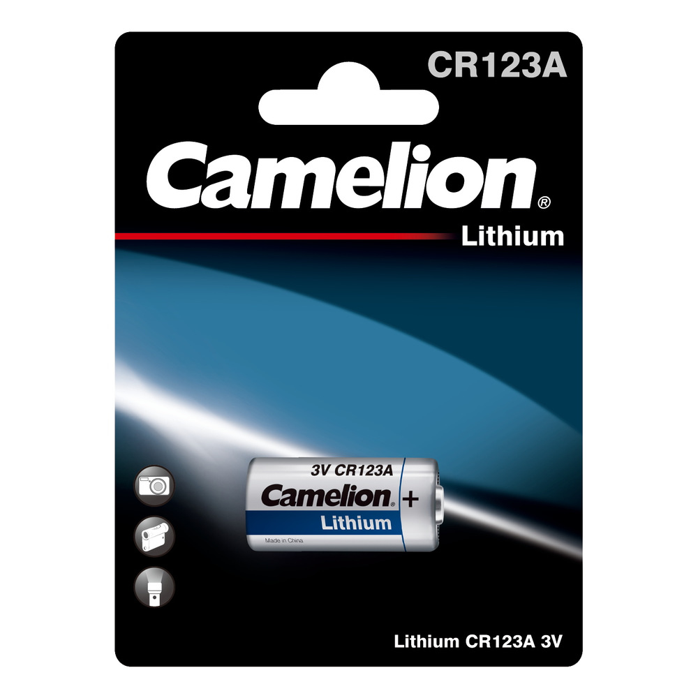 Элементы питания  E2E4 Батарея Camelion CR123A BP-1, CR123, 3V, 1шт
