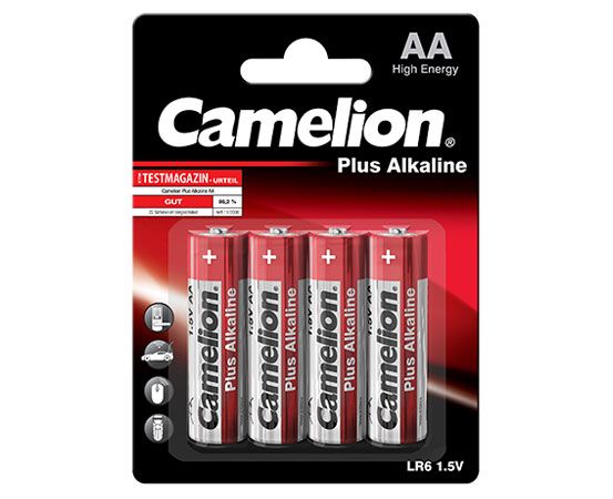 Элементы питания Батарея Camelion LR6-BP4, AA, 1.5V, 4шт