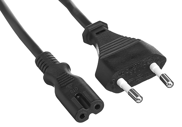 Кабель питания IEC-320-C7-Europlug (M), 220В, 50см, черный Exegate Special PCN-0,5S (ES281004RUS)