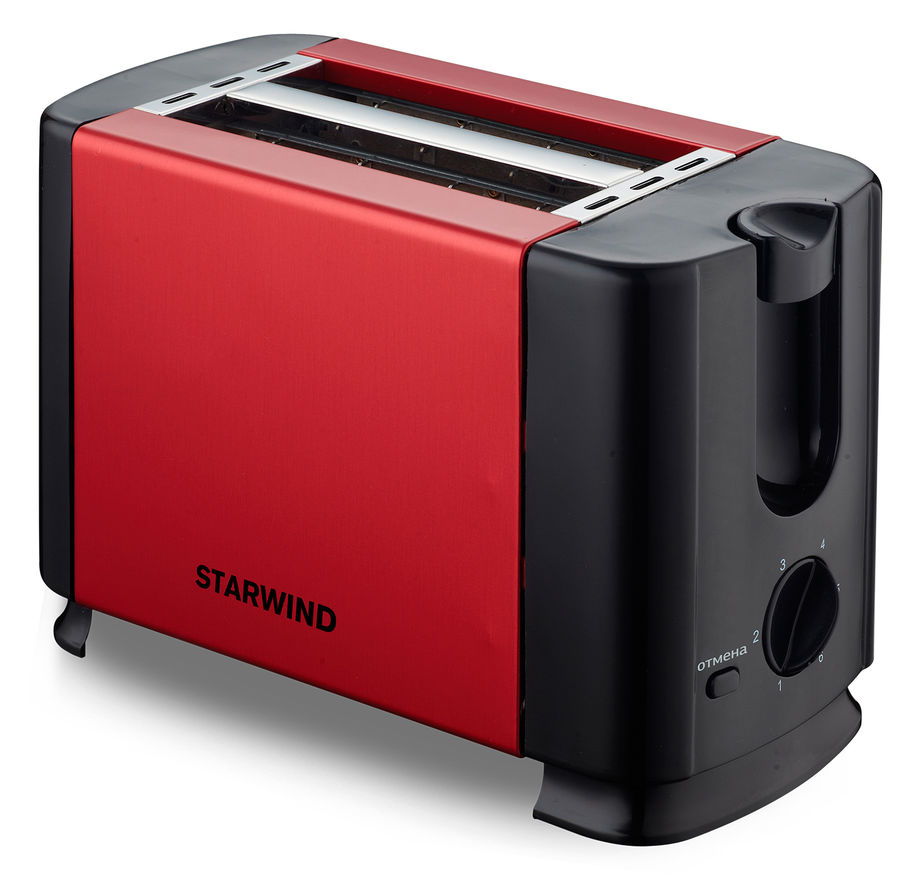 Тостер Starwind ST1102 700 Вт, красный/черный (ST1102)