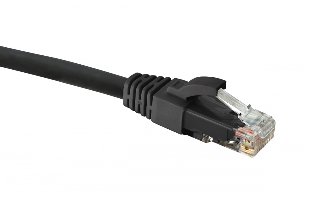 Патч-корд UTP кат.5e, 7м, RJ45-RJ45, черный, LSZH, Eurolan (21G-U5-07BL)