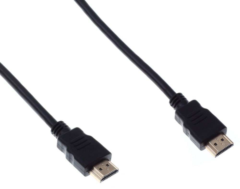 Кабель HDMI(19M)-HDMI(19M) v1.4 4K, экранированный, 1 м, черный Buro (HDMI-V1.4-1MC)