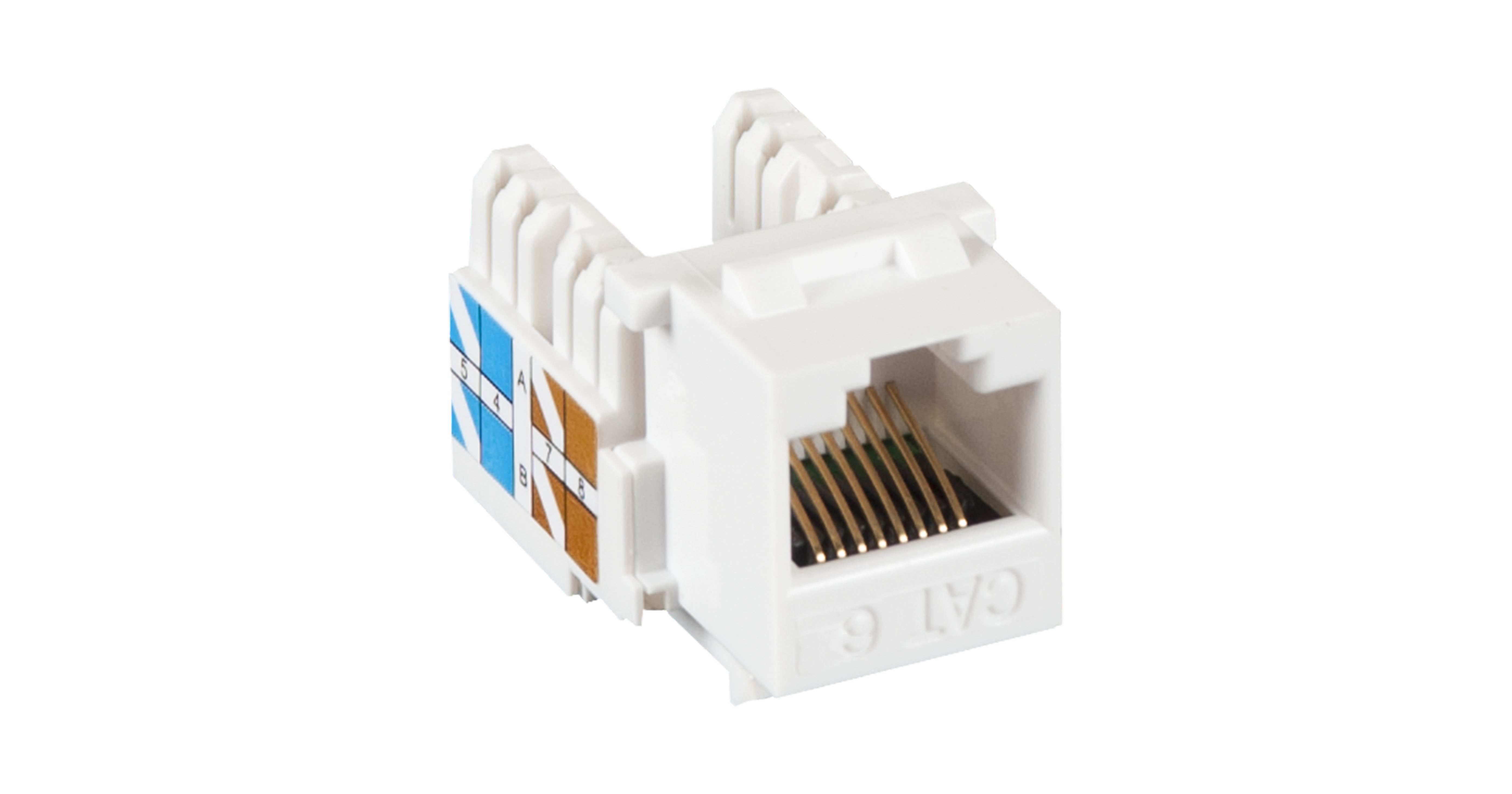 Модули Keystone, вставки Модуль Keystone NETLAN, 1xRJ-45 cat.6, 10шт., белый (EC-UKJ-UE2-WT-10)