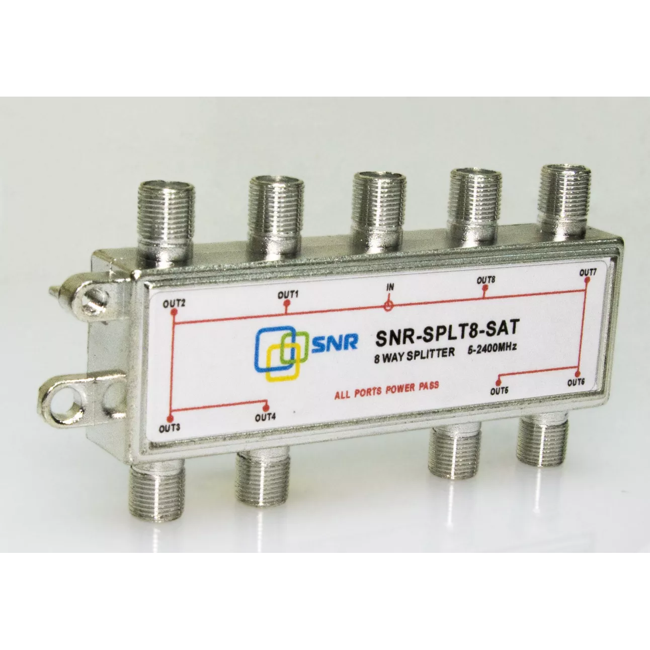 ТВ кабели и переходники  E2E4 Разветвитель TV-IN-8xTV-OUT, серебристый SNR (SNR-SPLT8-SAT)