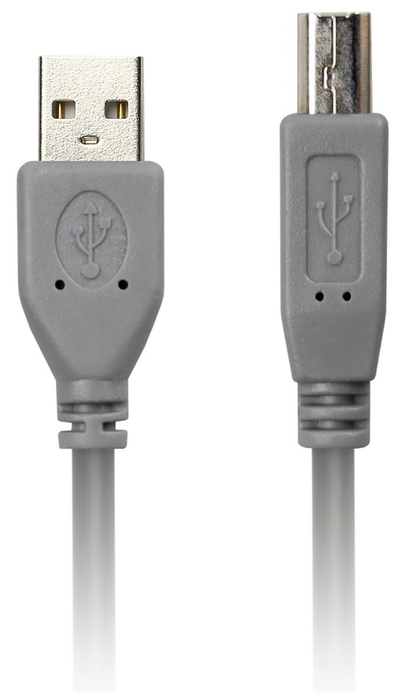 Кабель USB 2.0(Am)-USB 2.0(Bm), 5м, серый Smartbuy (K-570-80)