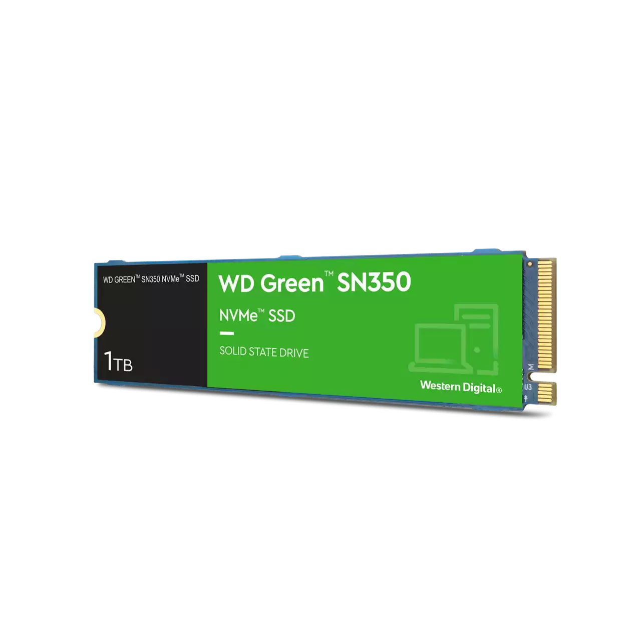 Твердотельный накопитель (SSD) Western Digital 1Tb Green SN350, 2280, M.2, NVMe (WDS100T3G0C)