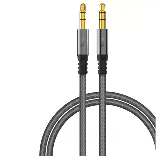 Кабель Jack 3.5mm(M)-Jack 3.5mm(M), 1м, серый TFN (CAUX1MGR)