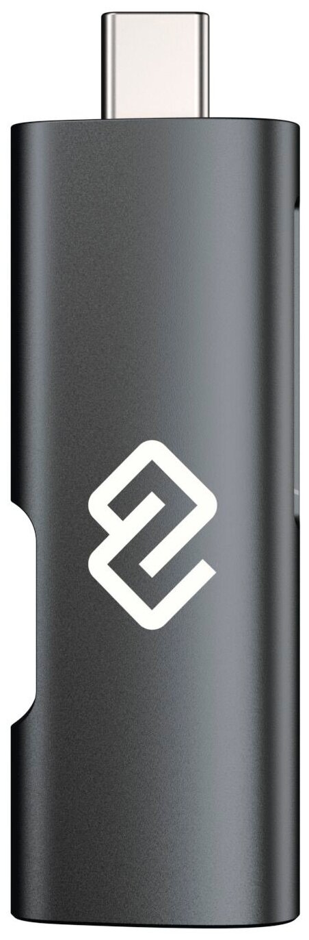 Считыватели карт памяти Картридер внешний DIGMA CR-СU2522-G, TF/SD/micro-SD, USB-хаб, USB Type-C, серый (CR-СU2522-G)