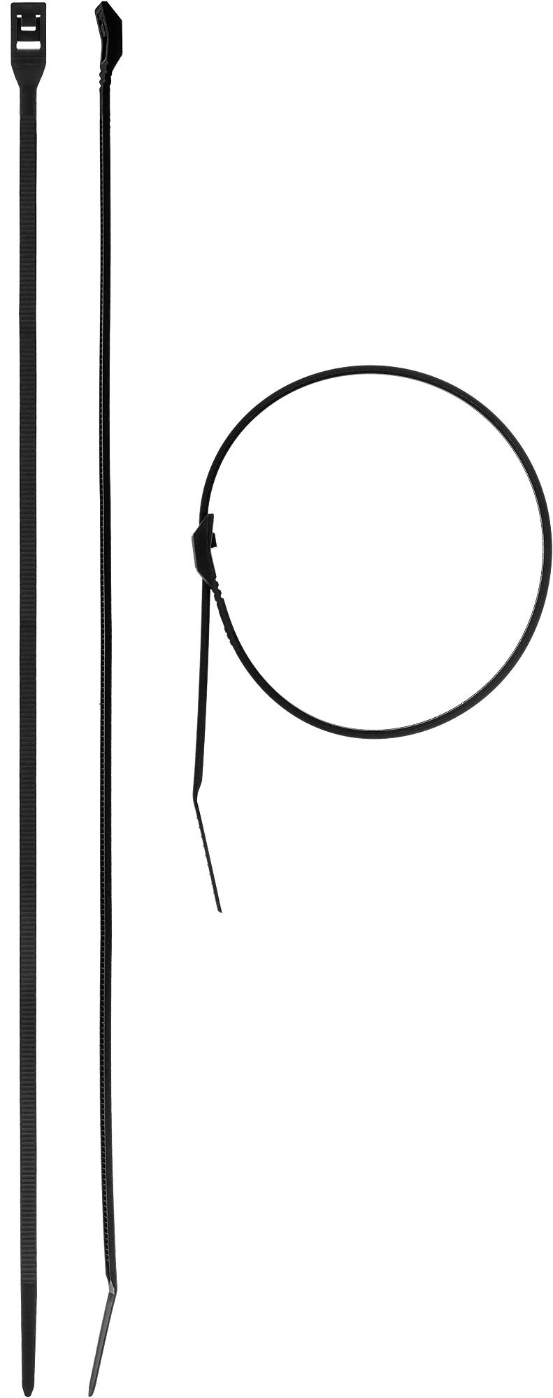 Стяжка ЗУБР Кобра, 4.6 мм x 370 мм, 25 шт., с плоским замком, черный (30935-46-370)