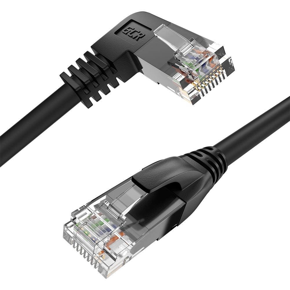 Патч-корд UTP кат.5e, 3м, RJ45-RJ45, черный, GCR (GCR-53146 )