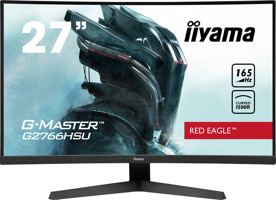 Монитор 27 Iiyama Red Eagle G2766HSU-B1 VA, изогнутый, 1920x1080 (16:9), 250кд/м2, 165Hz, 1мс, 178°/178°, FreeSync, HDMI, DisplayPort, USB-Hub, черный (G2766HSU-B1)