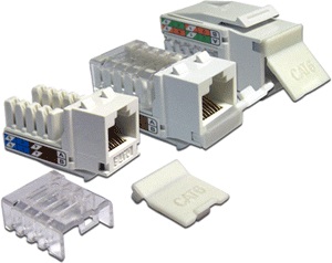 Модули Keystone, вставки  E2E4 Модуль Keystone Lanmaster, RJ-45 cat.6, 1шт., белый (LAN-OK45U6/90-WH)
