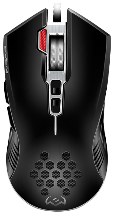 Мышь проводная Sven RX-G850, 6400dpi, оптическая светодиодная, USB, черный (SV-019297)