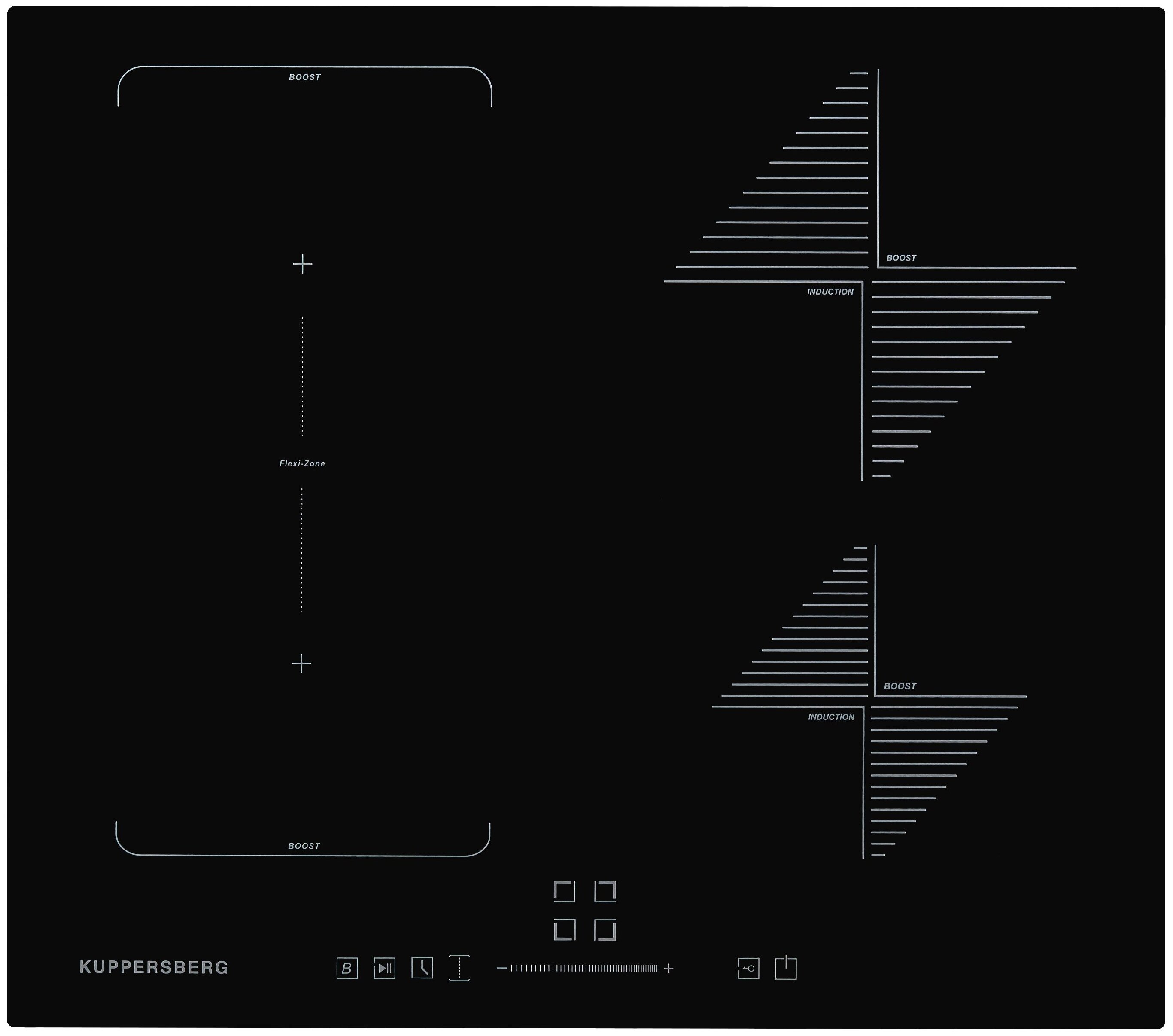  Индукционная варочная панель Kuppersberg ICS 614 4 конфорки, черный ( ICS 614)