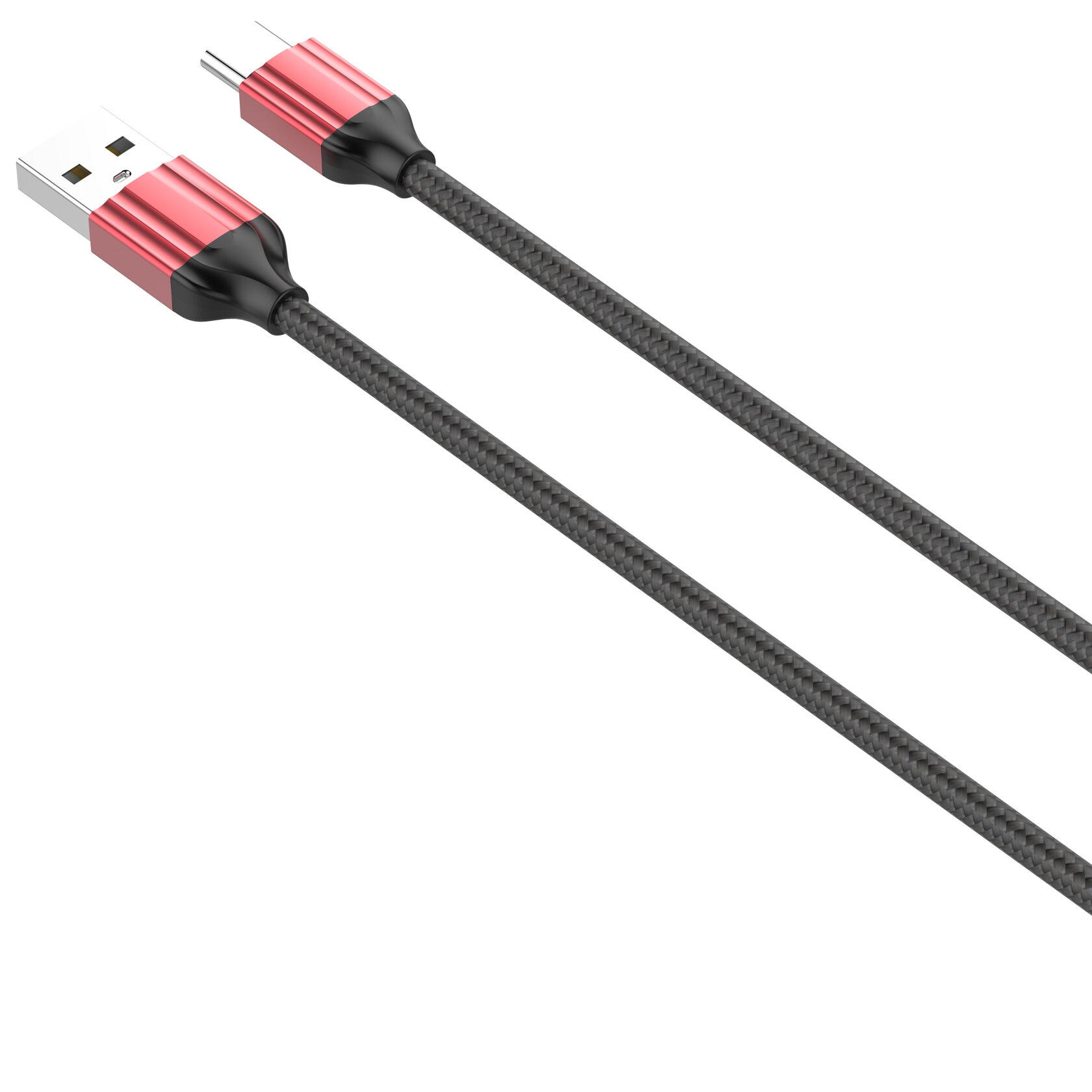 Кабель USB Type-C-USB, 2.4A, 1м, черный/красный LDNIO LS431 (LD_B4634)