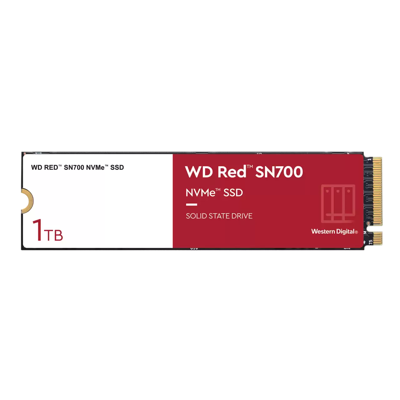 Твердотельный накопитель (SSD) Western Digital 1Tb Red, 2280, M.2, NVMe (WDS100T1R0C)