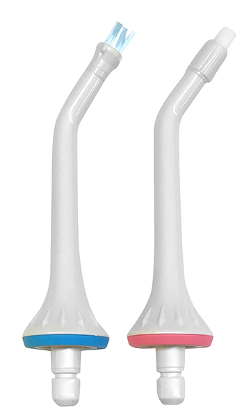 Набор насадок QUMO Type B для моделей ирригаторов: QUMO P1, P2, P3, P4, P-MAX совместим с ирригаторами, рассчитанными на работу с насадками: «Тип В» (Type B), ортодонтическая насадка + насадка с щетинками, белый, 2 шт. (32323)