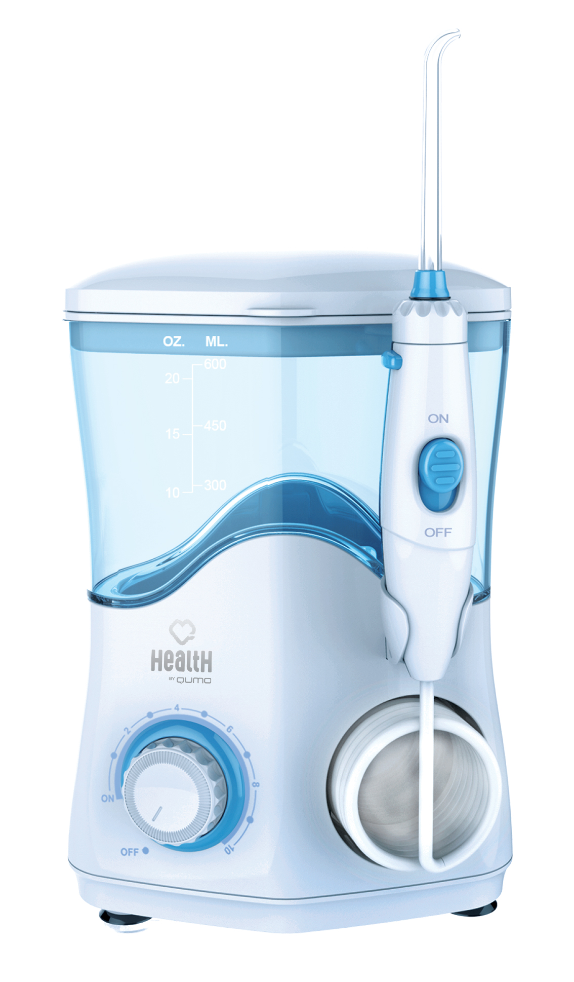 Стационарный ирригатор Qumo Health Home Station HS (QHI-5), 7-насадок, 10-режимов, белый/голубой (30555)