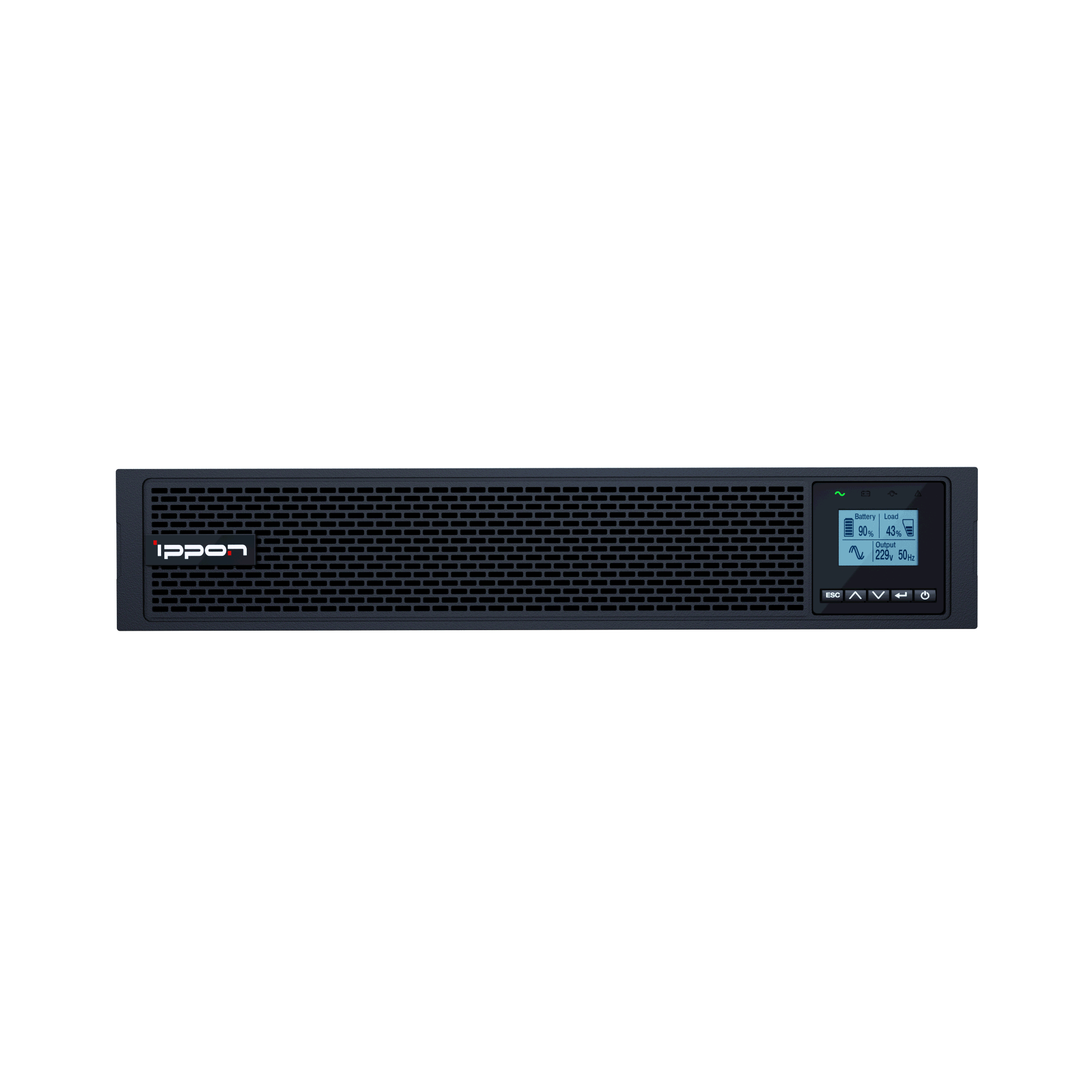ИБП Ippon Innova RT II 2000, 2000 В·А, 2 кВт, IEC, розеток - 8, USB, черный (1398362)