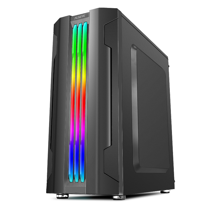 Корпус Alseye Auro 3.0, ATX, Midi-Tower, USB 3.0, RGB подсветка, черный, без БП (Auro 3.0-B)