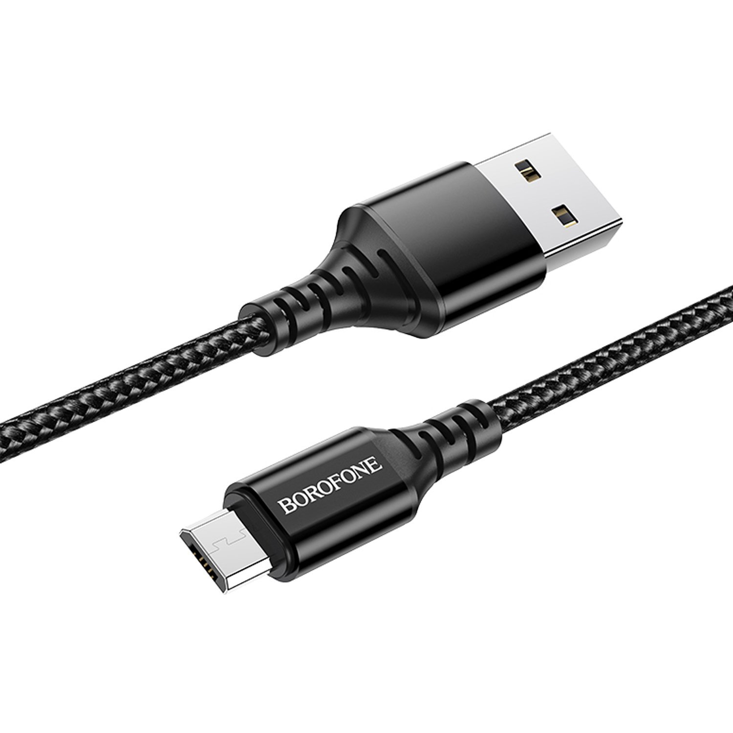 Кабель Micro USB-USB, 2.4A, 1м, черный Borofone Ultra bright BX54 (133819)