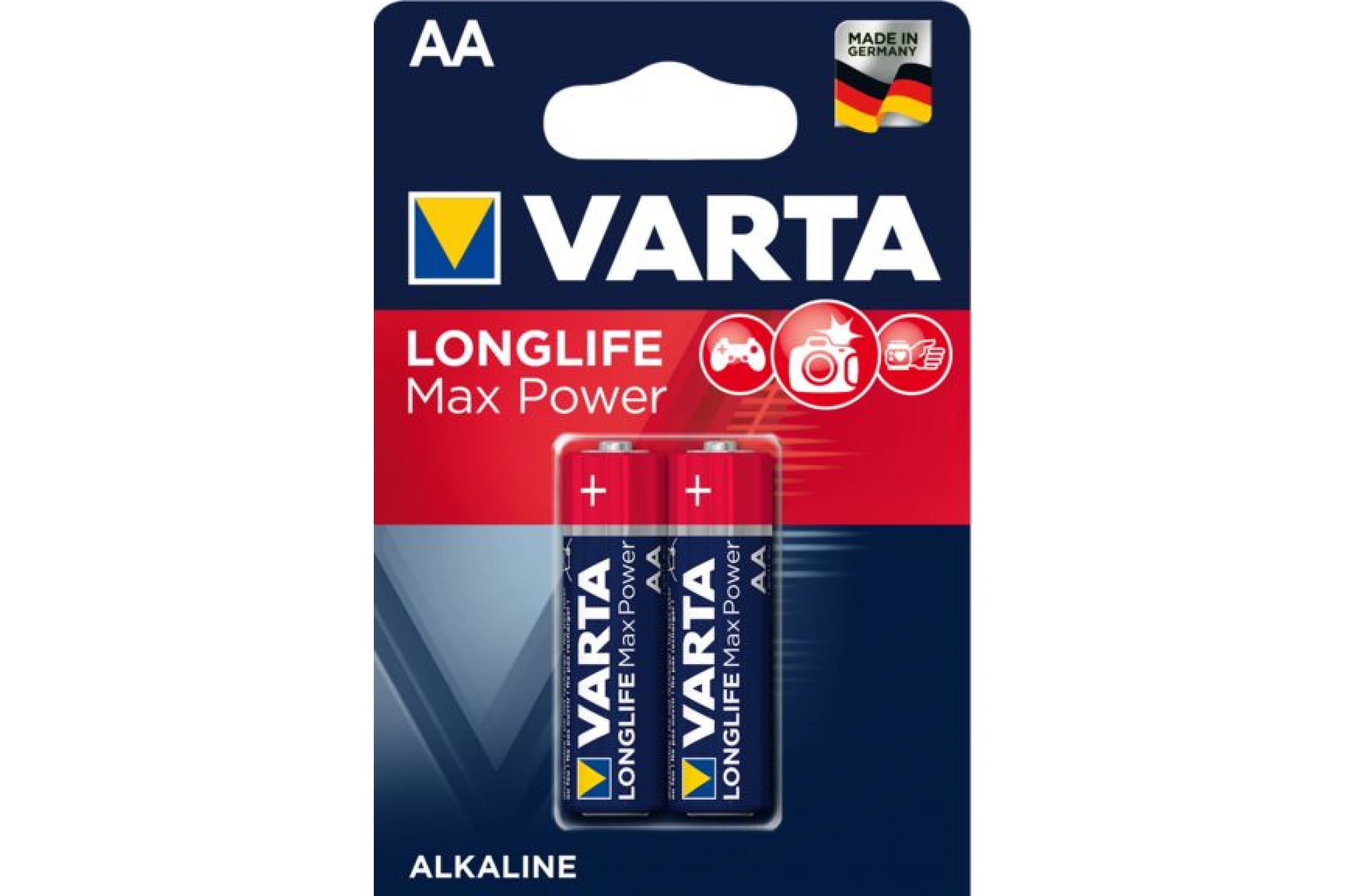 Батарея Varta LONGLIFE MAX, AA (LR06/15А), 1.5V, 2шт. (4706101412)