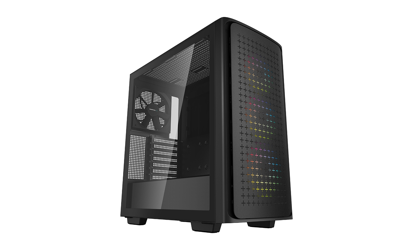 Корпус Deepcool CK560, EATX, Midi-Tower, 2xUSB 3.0, USB Type-C, RGB подсветка, черный, без БП (R-CK560-BKAAE4-G-1)