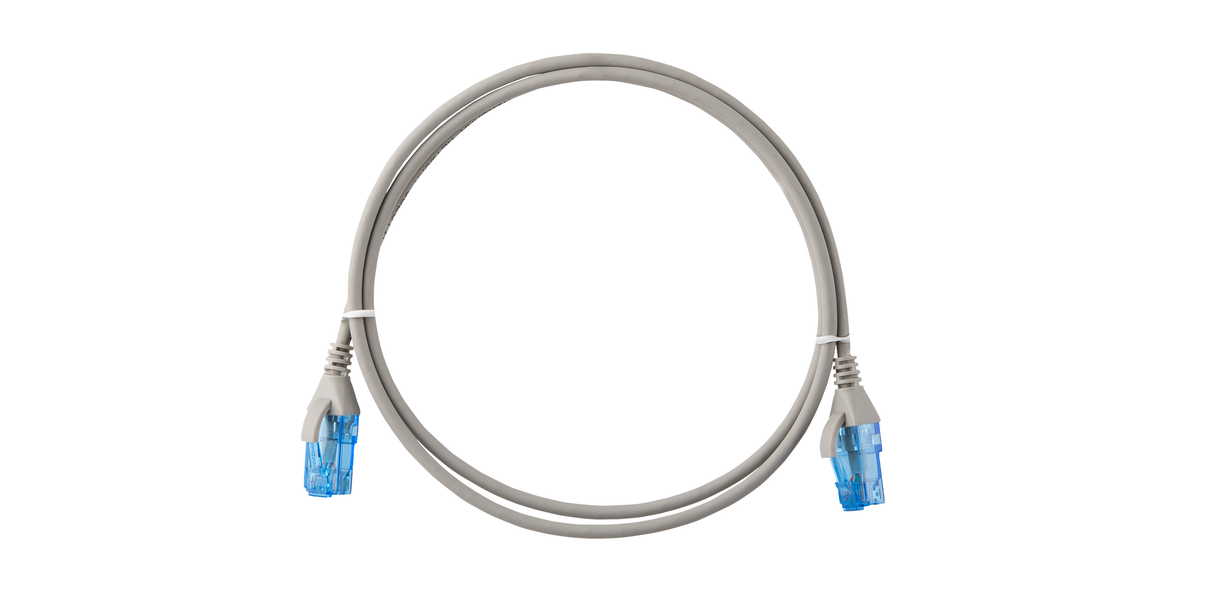 Патч-корд UTP кат.6, 2м, RJ45-RJ45, серый, CU, LSZH, NIKOMAX Slim Line (NMC-PC4UE55B-020-SL-C-GY)