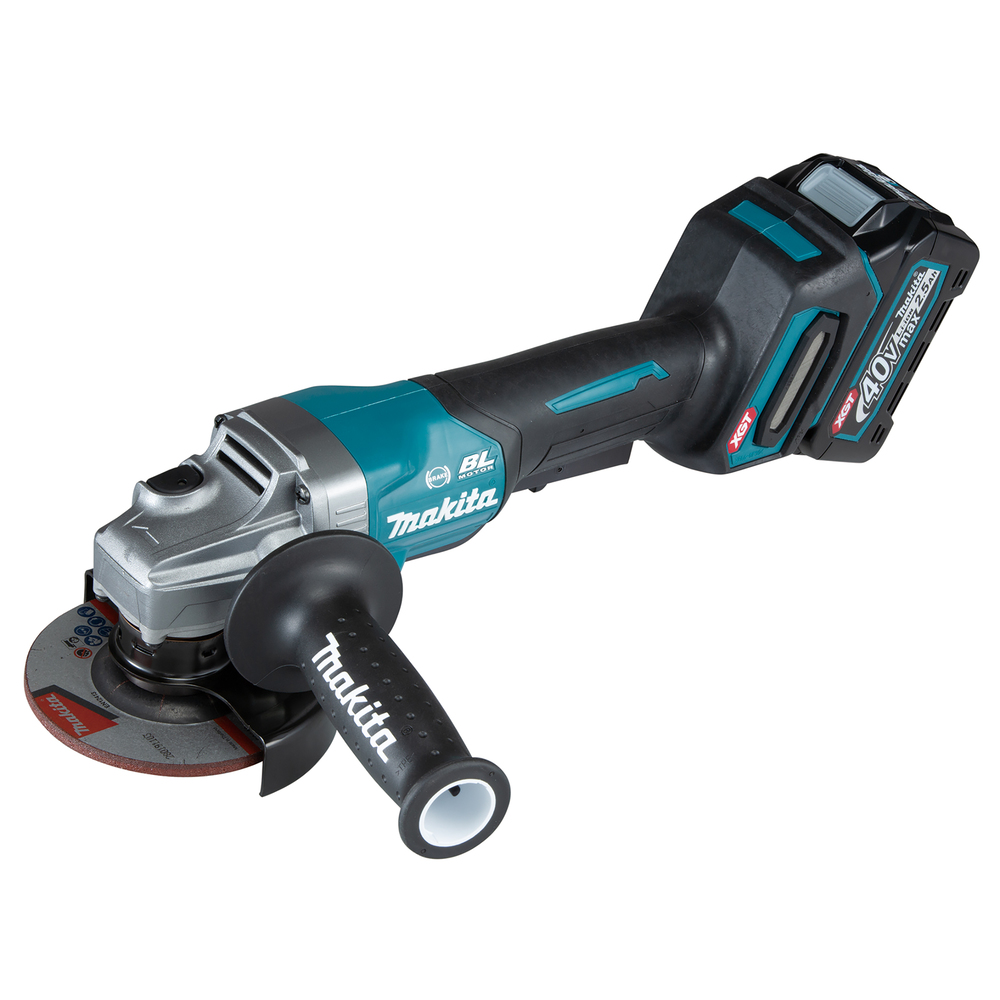 УШМ (болгарка) Makita GA012GM201, аккумуляторная, 115мм, 8500 об/мин, Li-Ion, 40В, 4 А·ч, 2 Акб, кейс, 3.6кг