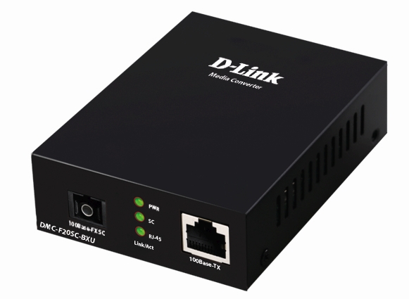 Медиаконвертер D-Link DMC-F20SC-BXU, RJ-45x100 Мбит/с, SCx100 Мбит/с, SM, Tx:1310, Rx:1550, 20км, (DMC-F20SC-BXU/B1A)