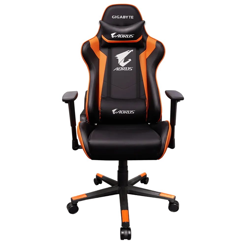 Игровые кресла  E2E4 Кресло игровое Gigabyte Aorus GP-AGC300 V2, черный/оранжевый