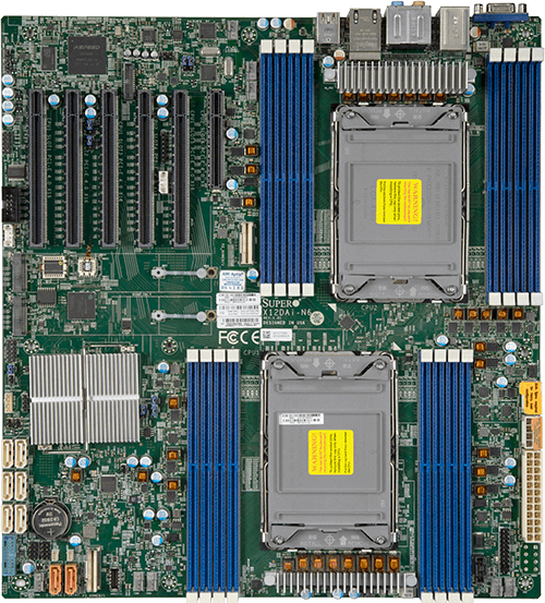 Материнская плата Supermicro X12DAI-N6, 2xSocket4189, iC621A, 16xDDR4, 5PCI-Ex16, PCI-Ex8, 2xM.2-PCI-E, 8SATA3 RAID 0/1/5/10, 7.1-ch, 2GLAN, IPMI, VGA, E-ATX, Retail (MBD-X12DAI-N6-O)