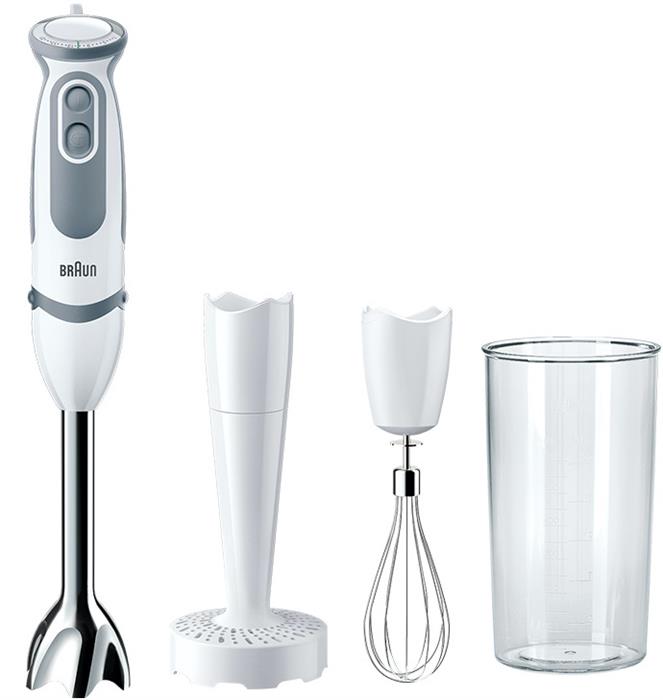 Блендер погружной Braun MQ5207WH 1000Вт, белый/серый (0X22111339)
