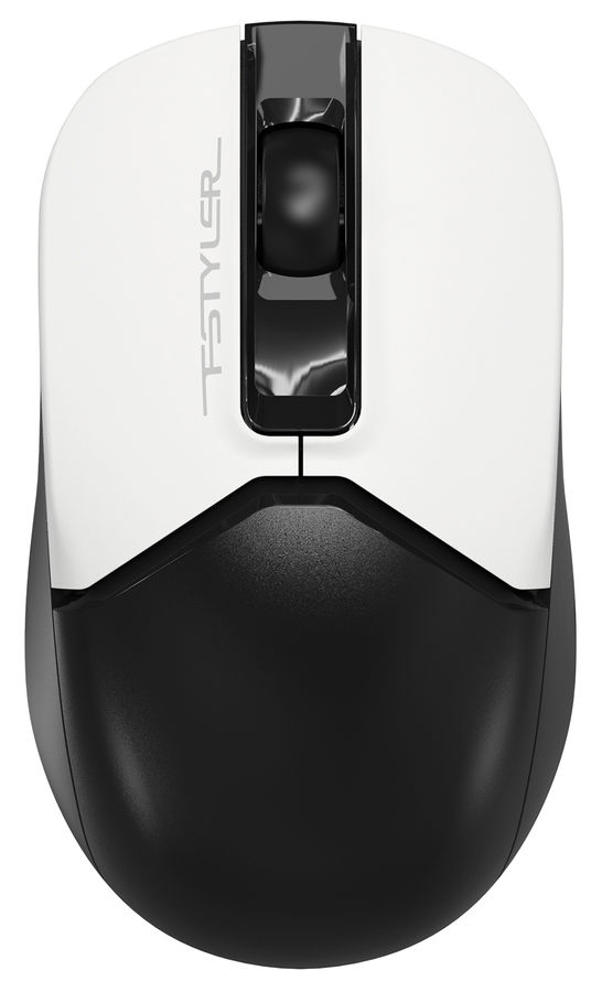 Мышь беспроводная A4Tech Fstyler FB12, 1200dpi, оптическая светодиодная, Bluetooth/USB, белый/черный (FB12 PANDA)