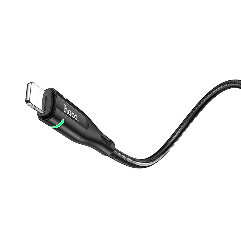 Кабель Lightning 8-pin-USB, 2.4A, 1.2м, черный HOCO Shadow U93 (6931474732132 / УТ-00010510)