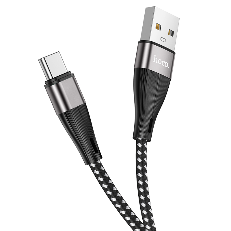 Кабель USB Type-C-USB, 2.4A, 1м, черный HOCO Blessing X57 (6931474741448)