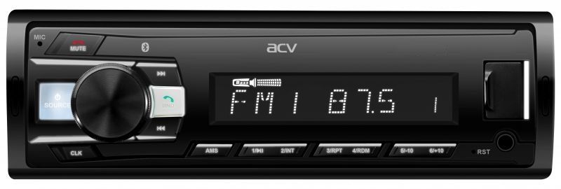  Автомагнитола ACV AVS-918BR, 1 DIN, 4x50 Вт, USB, черный (1682213)