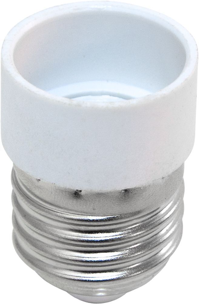 Аксессуары для светотехники Патрон-переходник пластиковый Feron LH64 100 Вт для светодиодных/накаливания/энергосберегающих ламп, с цоколя Е27 на цоколь Е14, белый (22334)